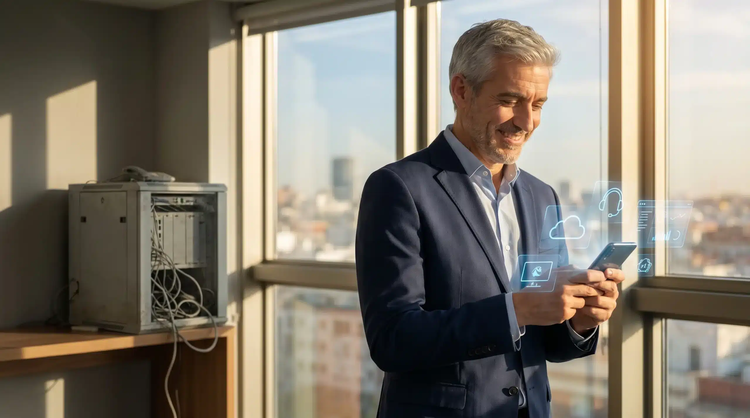 Adolfo Martín Ovejero 2 El responsable de negocio de una PYME deja atrás la obsoleta centralita física tradicional y ahora disfruta de la nueva centralita virtual inteligente de Iberika Telecom